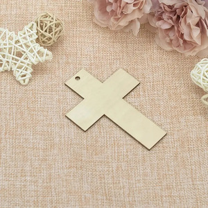 Cross Handmade Creative Graffiti Decoration Minimalist Wooden Cross DIY Kids Painting Graffiti Decoration Pendant