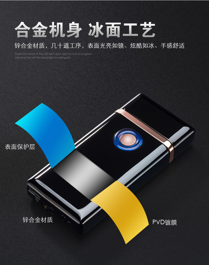 705 điện kép sử dụng bật lửa sạc sáng tạo USB điện tử thuốc lá nhẹ hơn ngao cá nhân tùy chỉnh chữ bật lửa thổi