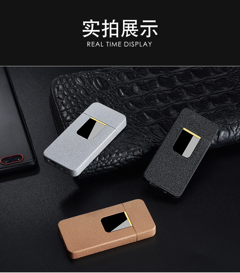 731 LCD hiển thị nguồn cảm biến thông minh cảm biến usb sạc nhẹ hơn gió sáng tạo thuốc lá điện tử nhẹ hơn hột quẹt bic