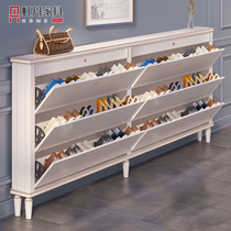 Hongdan American large capacity flip bucket shoe cabinet 180 160 140cm all solid wood light luxury home door shoe rack