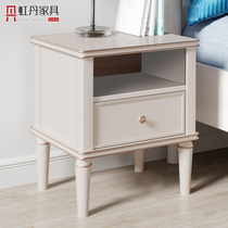 Hongdan free installation bedside table modern light luxury 30 40 50cm60 pure solid wood mini small apartment bedside cabinet