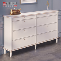 Hongdan full solid wood oversized 160 180cm flip shoe cabinet light luxury large apartment American home door porch cabinet