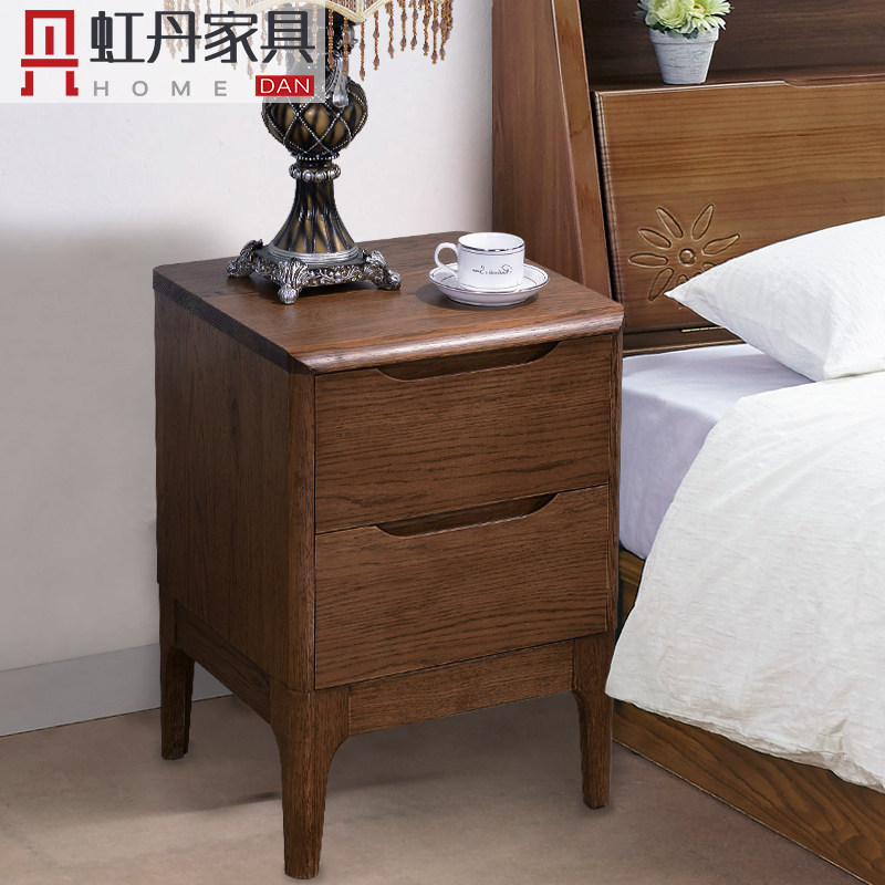 Hongdan 20 25 30 35 40 45 50 60 70cm Mini small apartment Original oak bed cabinet Bed cabinet