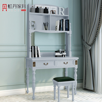 Hongdan 1 M 90 80cm70 60 desk bookshelf integrated table household small apartment full solid wood student computer desk