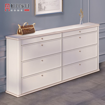 Hongdan pure solid wood shoe cabinet 180 160 140cm American flip bucket shoe cabinet large apartment all solid wood household