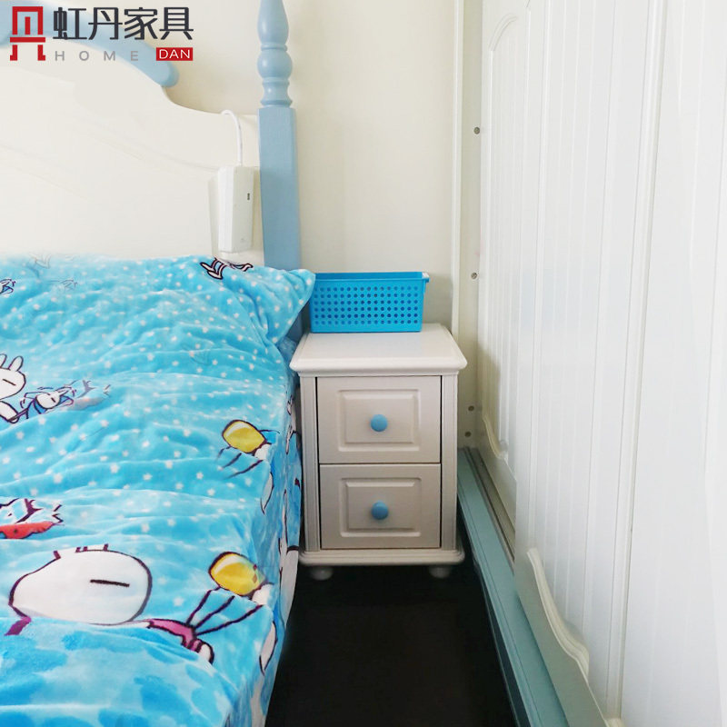 Hongdan 15 20 30 40cm50 Pure Solid Wood Children's Bed Head Cabinet Cartoon Boy Bedroom Small Family Type Containing Cabinet