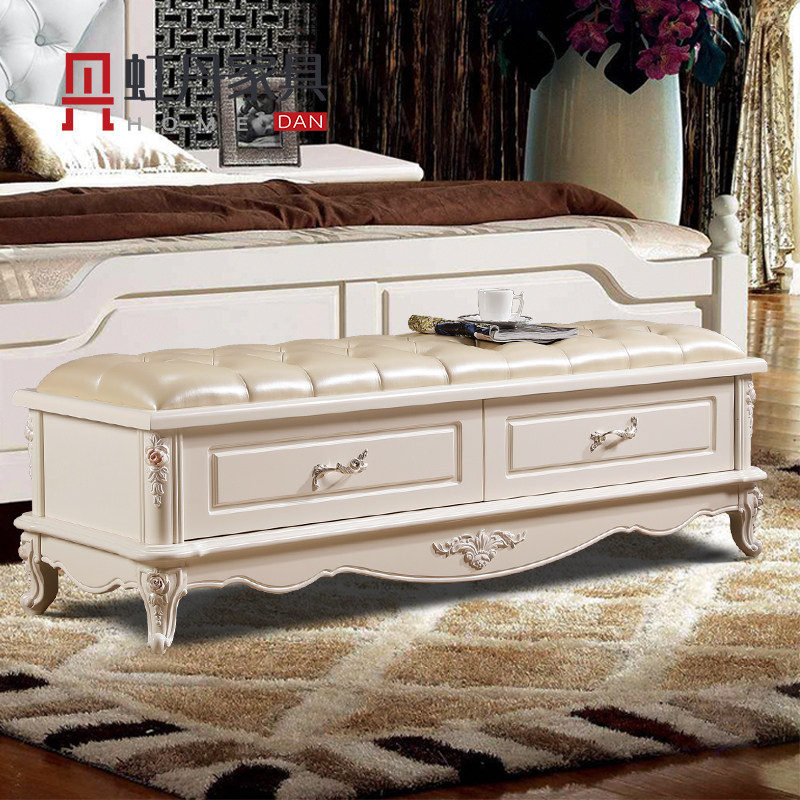 Hongdan Bedroom Small Bed Bed Bed Bed Bed Tail Tail Wood 1 2 1 5 1 8m Shelter Kyushi Coffee Stool Sofa