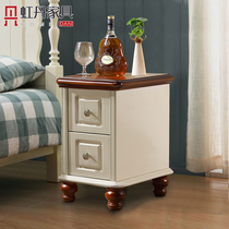 Hongdan solid wood bedside table width 15cm20 25 30 35 40 mini small apartment simple European modern bedside cabinet