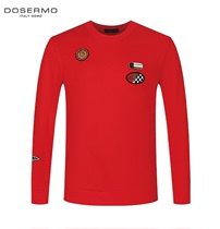 DOSERMO Dan Seymour mens spring and autumn solid color long-sleeved round neck pullover sweater 061313337
