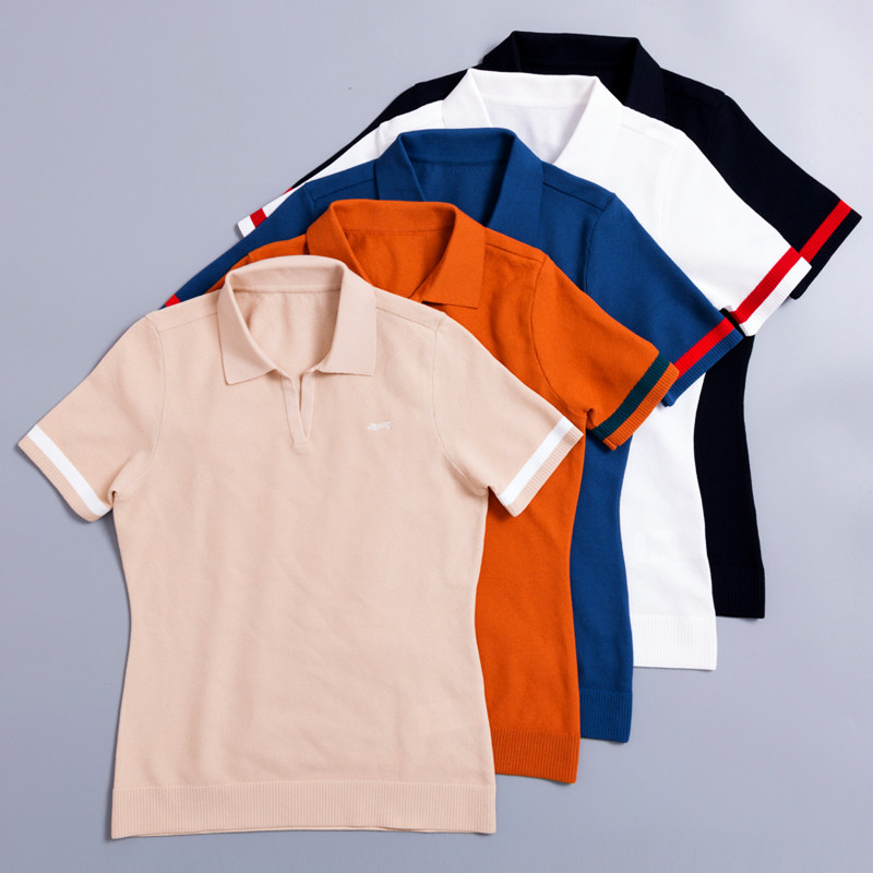 Golf Women's clothing T-shirt short sleeve Summer clothing Sport POLO Stitch Weaselwear Clothing sashimi Breathable Elastic Korean version-Taobao