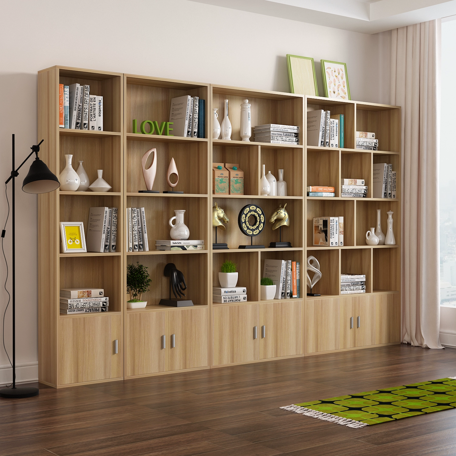 Nội thất nhà ở Tủ sách đơn kết hợp miễn phí Tủ sách văn phòng giá sách trang trí tủ lưu trữ tủ trưng bày tủ sách - Buồng
