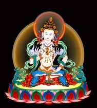 Zhanshan Qingfan is connected to Vajra Vajra Bodhisattva portrait hanging painting Thangka photo paper double-sided plastic seal Q