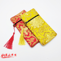 Retro pen bag small scripture book bag small cloth bag Chinese style embroidery copy pen bag Buddha supplies