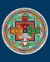 The connection of the high-definition Dawei 13 mandala thangka portrait Buddha painting photo paper double-sided plastic seal