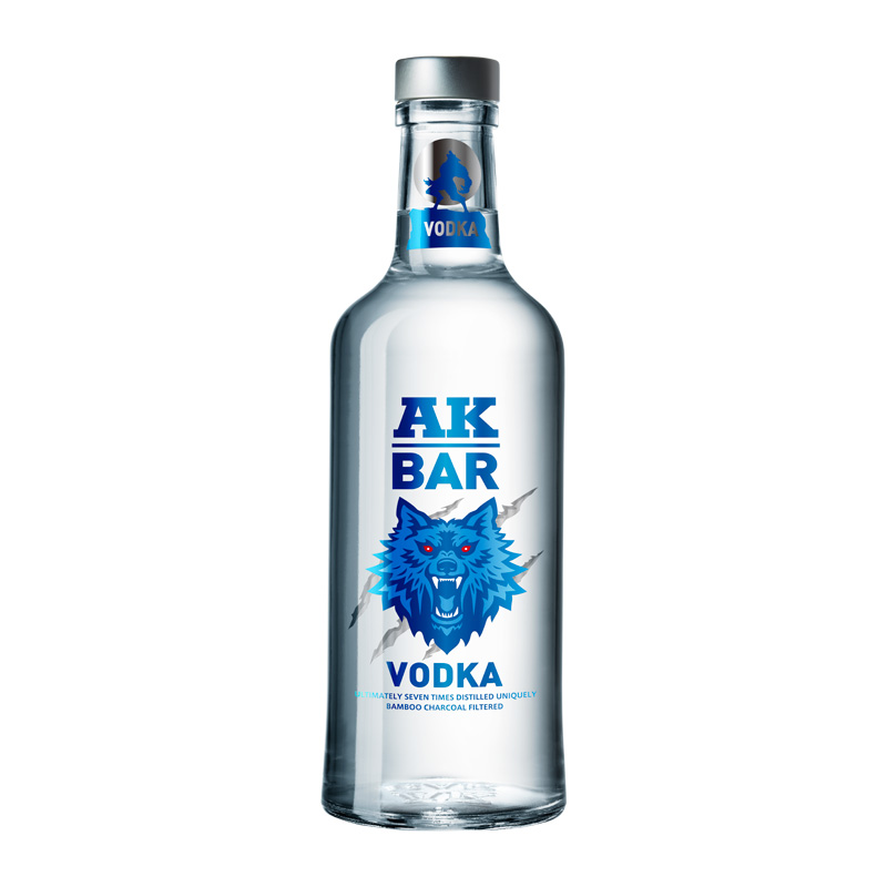 AKBAR洋酒 伏特加酒 vodka原味烈酒夜店鸡尾酒调酒基酒700ml 40度