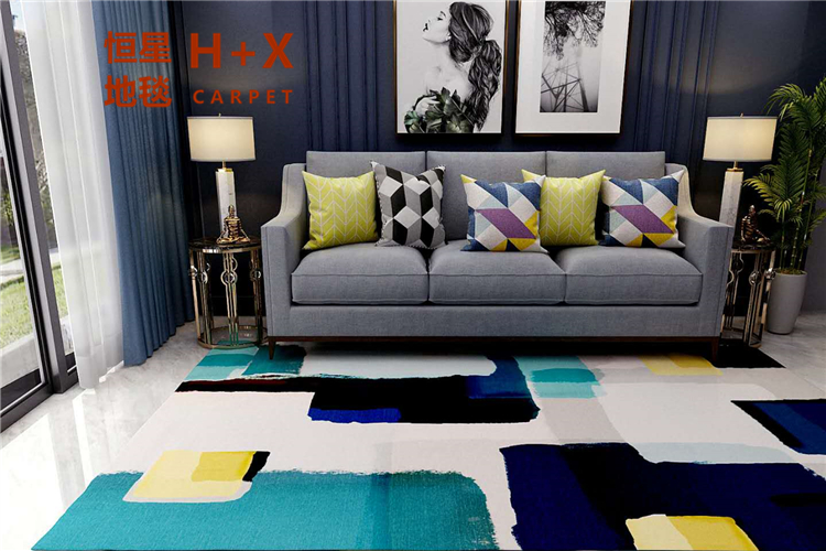 Bắc Âu đơn giản hiện đại phòng ngủ đầy đủ hình học phòng khách bàn cà phê sofa giường mỏng thảm phòng ngủ có thể được cắt - Thảm thảm lót sàn nhà