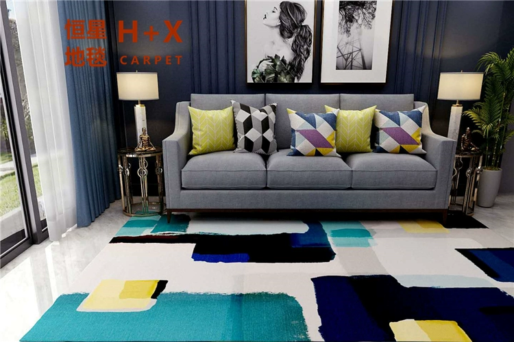 Bắc Âu đơn giản hiện đại phòng ngủ đầy đủ hình học phòng khách bàn cà phê sofa giường mỏng thảm phòng ngủ có thể được cắt - Thảm