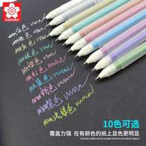 Japanese cherry blossom high-light pen hand-painted white Pen art painting brush silver pen white marker gold pen high-light pen