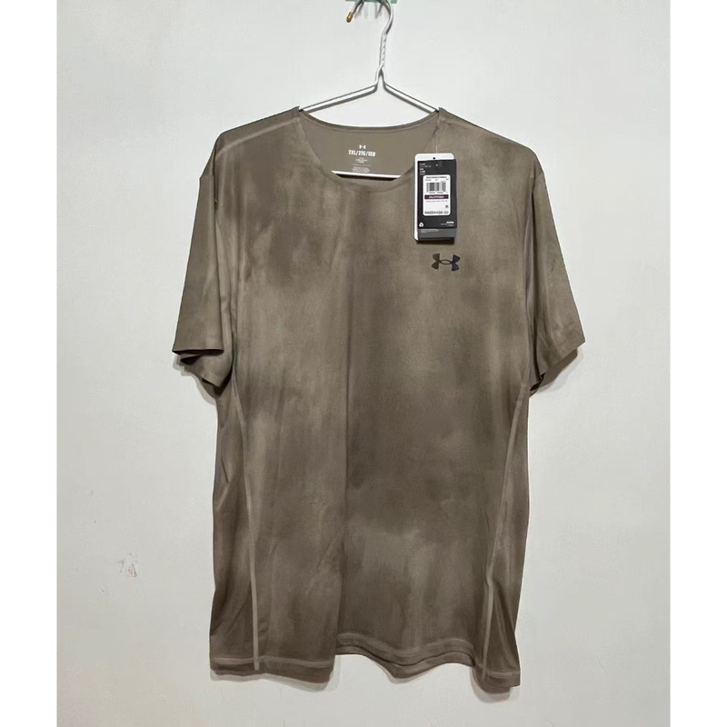 Under Armor Rush Tie-Dye Printed Short-Sleeved Shirt, Taupe 1383669-200 Under Armor Rush Tie-Dye Printed Short-Sleeved Shirt, Taupe 1383669-200