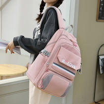 Lightweight girl backpack high school junior high school student schoolbag elementary school senior girl campus leisure backpack tide
