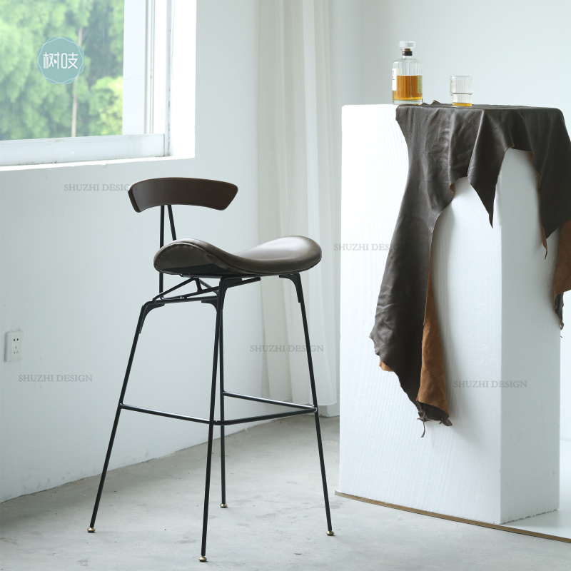 Nordic solid wood bar chair Danish designer furniture modern simple bar chair European high chair bar chair "tree cheep 」