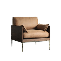 Nordic imported oak expression original design original solid wood 3-person waterproof technology cloth cast iron leg sofa) tree squeak