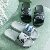 Cool Slippers Mens Home Summer Indoor Home Bathroom Bath Anti Slip Soft Bottom Large Yard beach wear with a word drag