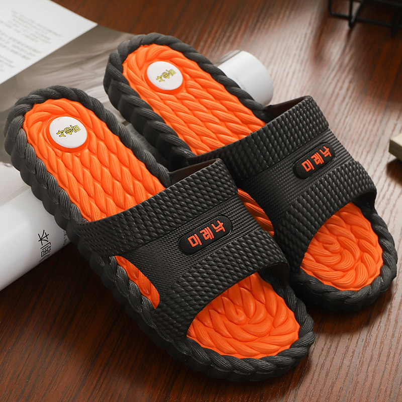 Slippers male summer home couple indoor bathroom bath non-slip soft bottom household anti-odorous men's sandal slippers to wear