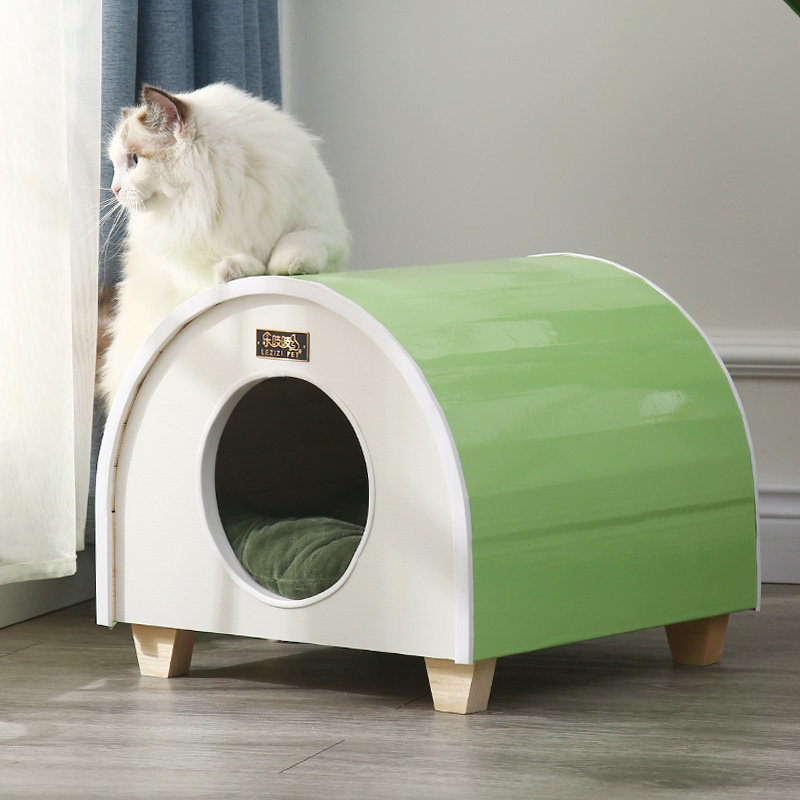 Online Red Solid Wood Cat Nest All Season Universal Winter Warm Cat Nest Large Number can be disassembled and integrated Cat Kennel Kitty supplies