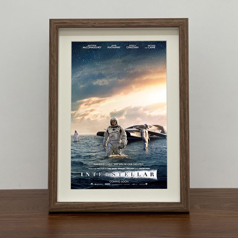 Interstellar Classic Movie Poster Photo Frame Tabletop Hanging Picture Photo Wall Art Literary Decorative Painting Birthday Gift