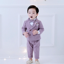 Childrens suit suit flower boy dress handsome baby English wind birthday child small suit autumn and winter