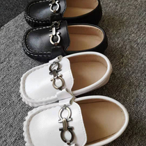 2019 New Boy Bean shoes Korean version of childrens shoes soft soles shoes small leather shoes