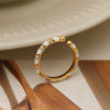 European and American temperament white thread drip oil ring for women ins