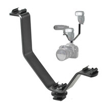 V Type Flash Bracket Single Anti-Camera Multifunction Hot Boot Bracket Mike DV Bracket LED Videolamp lamp holder