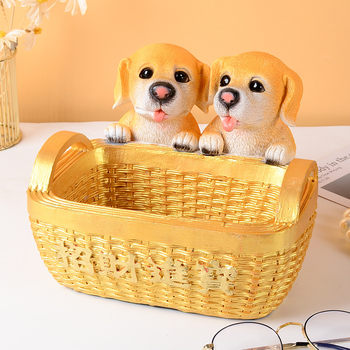 Extra-large dog storage ornaments living room entrance tea table tv cabinet decoration light luxury high-end entry key