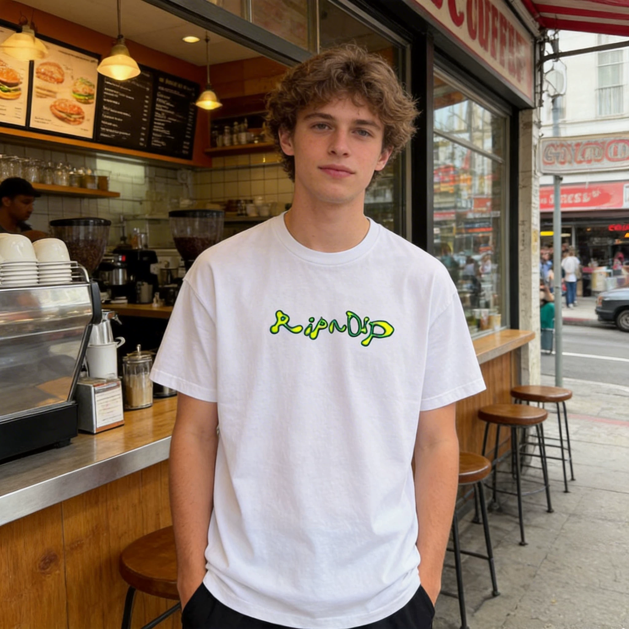 Футболка с short sleeve, слизь, американский стиль, для любимого, оверсайз