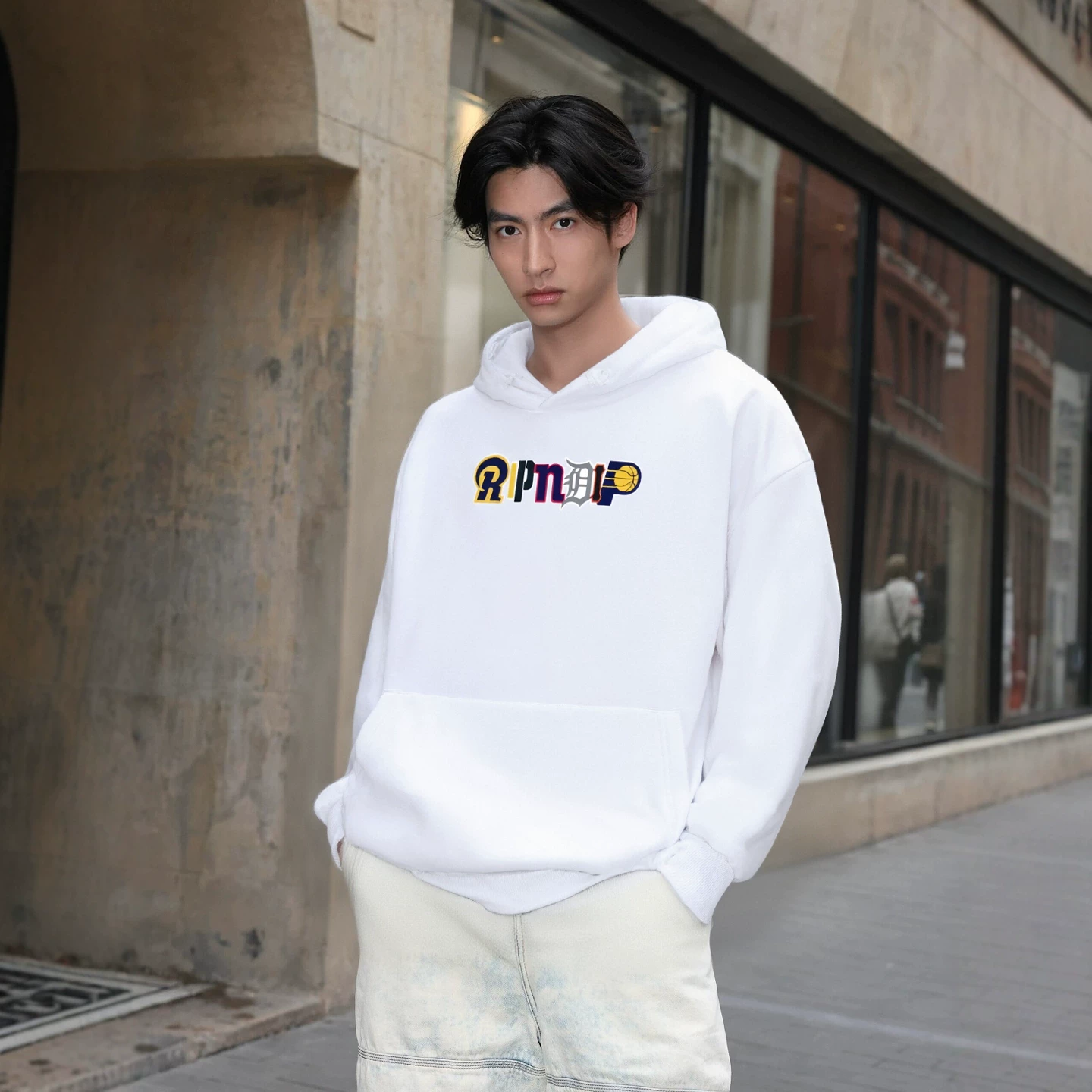 RIPNDIP американский уличный модный бренд принт букв на улице посмертный жест локоть м—простая толстовка