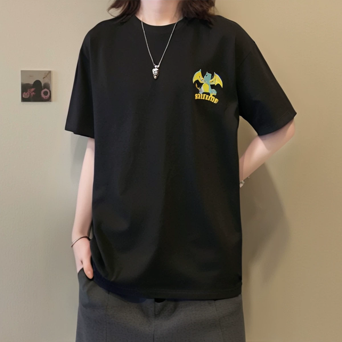 RIPNDIP Means Cat Middle Finger Cat Summer New Super Peter Pan Men and Women Cool Printed Casual Short Sleeve T-shirt