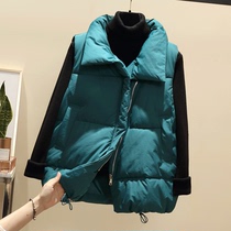 2020 new Korean version of short down cotton waistcoat female thick vest waistless jacket loose bread clothes tide