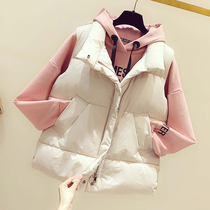 Short down cotton vest female 2019 new Korean version of loose Joker waistcoat slim waistcoat coat