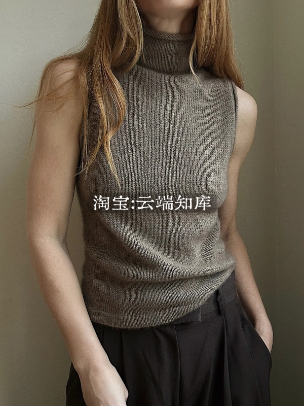 [Chinese]Camisole No 12 High-Neck Sleeveless Vest Knit Sweater Knitting Pattern Tutorial