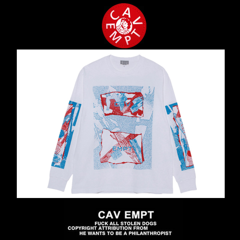 (Spot)CavEmpt C E 20SS CE Unicorn arm steam wave Japanese street base men's and women's long sleeves