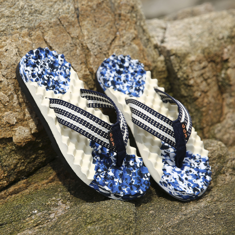 Silk Summer Boy slippers Man slippers sandals anti-slippers soft soles wear massage camouflage beach summer