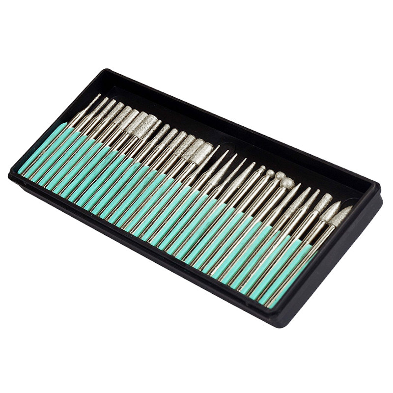Jade Agate pearl reaming pointed needle Diamond grinding needle 30pcs