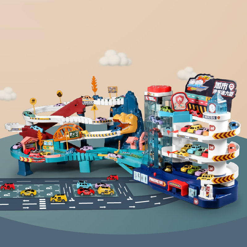 Children's Puzzle Dinosaur Climbing Tracks Toy Car Building City Trespass Big Adventure Parking Lot 3 Year Old 4 Boys