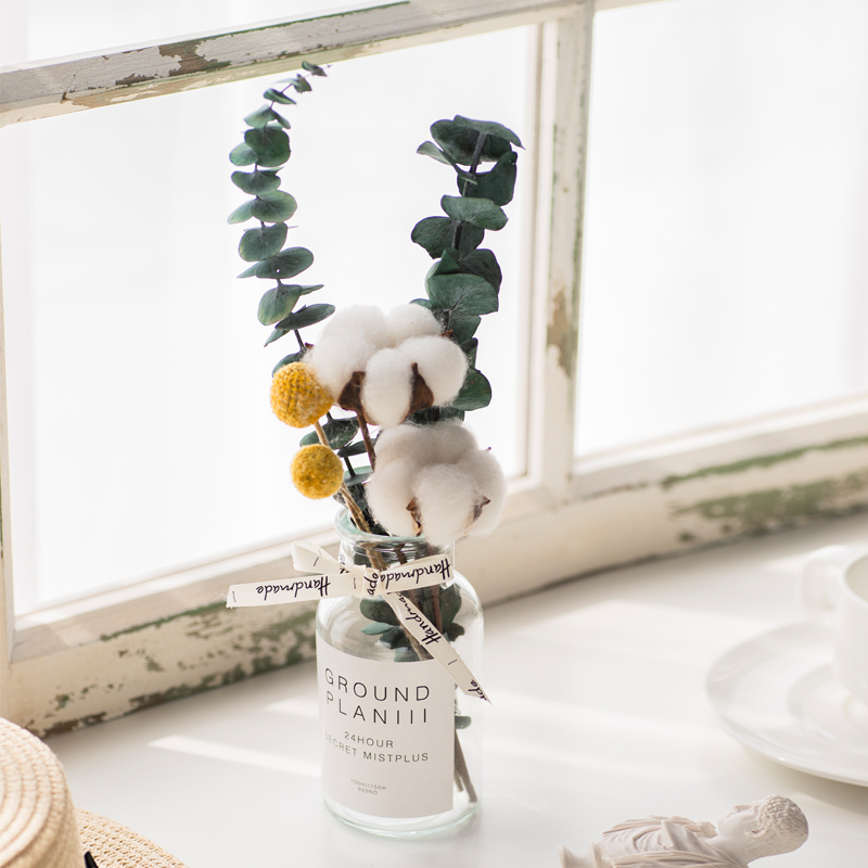 Women's Day dry flower gift box set Living room desktop real flower tea table flower pendulum flower Dry floral decoration flower ornaments