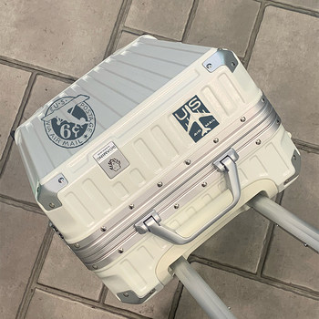 Roaming 2025 New Model Suitcase Trolley Case Aluminum Frame 26 Travel Suitcase 28 Carry-On Suitcase 20inch Leather Suitcase 24 Unisex