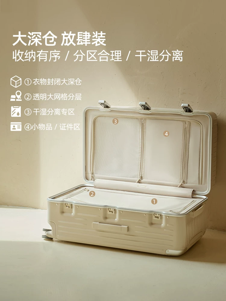 Capacious suitcase for men and women