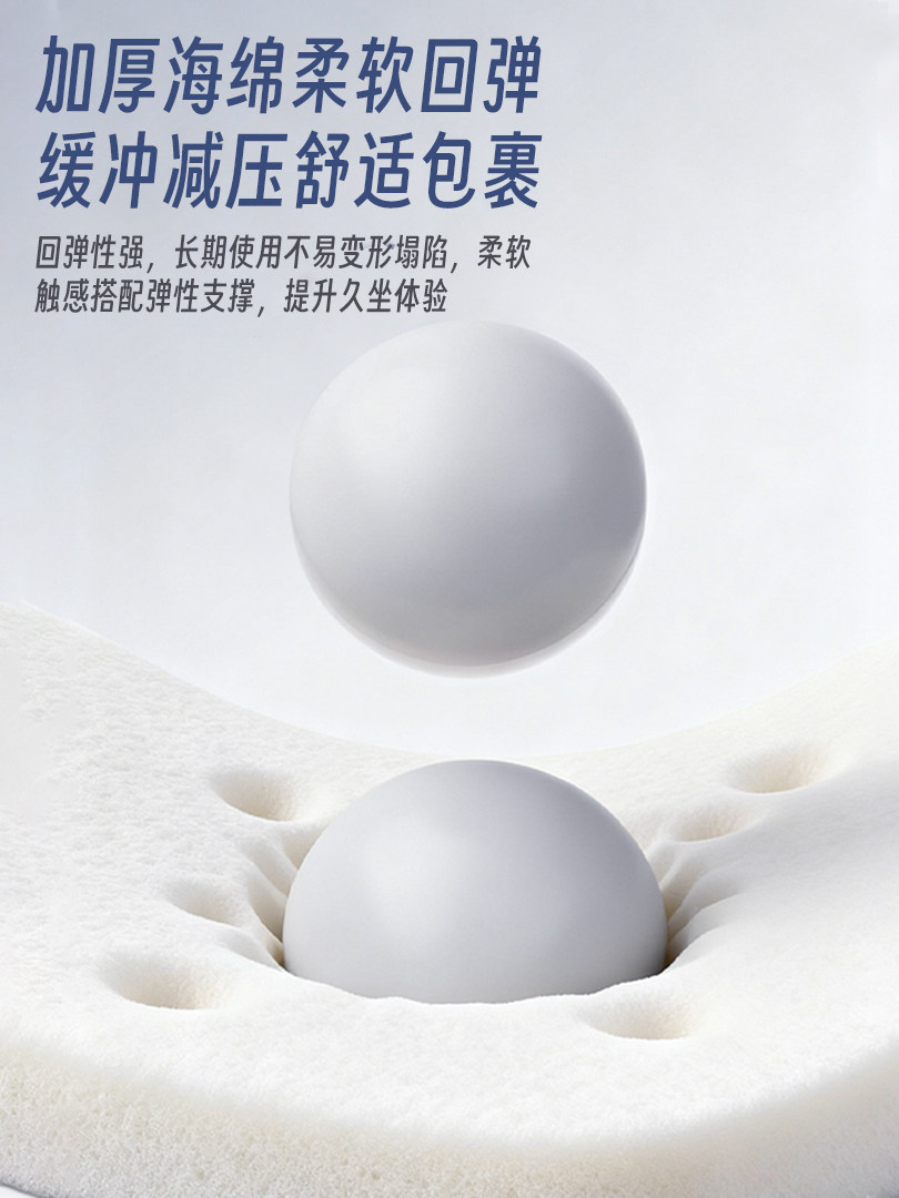 Oes Lumbar Support Cushion, Waist Support Chair, Ergonomic Lumbar Cushion, Office Cushion for Long Periods of Sitting Without Fatigue