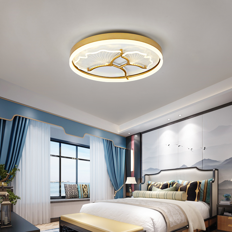 Round new Chinese bedroom room ceiling lamp personality modern minimalist tea room study balcony atmosphere minimalist led